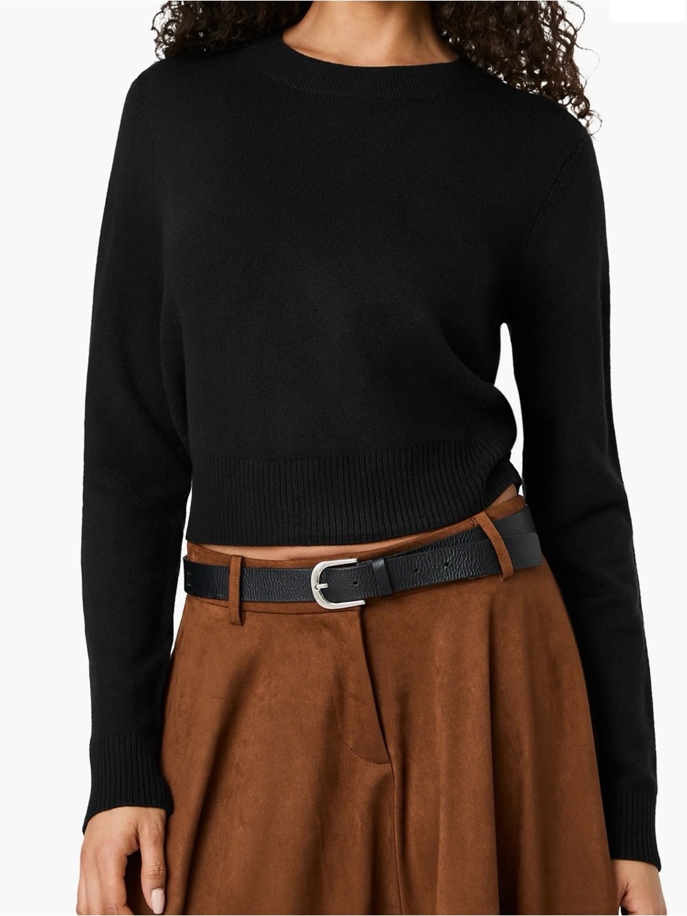 French Connection Black Crewneck long sleeve Sweater, size 2XL plus minimalist